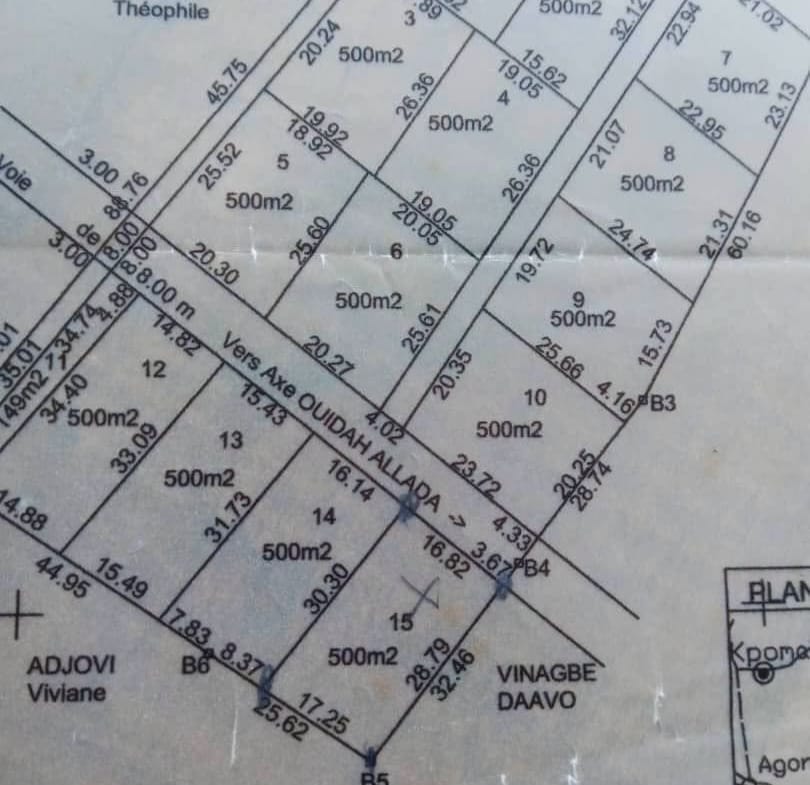 Parcelles à vendre à Savi Houéyihô Ouidah