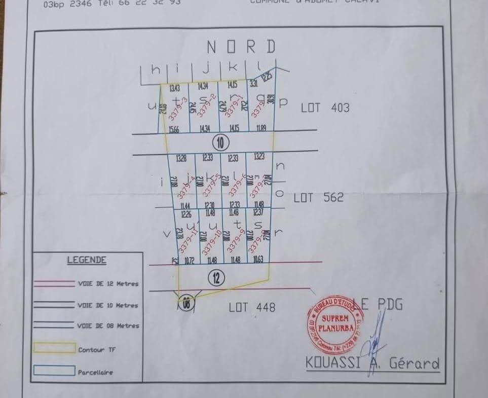 Parcelles avec titre foncier à Togbin Zone 3