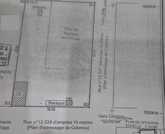 Terrain de 1 600 m² à Fidjrossè Kirikou