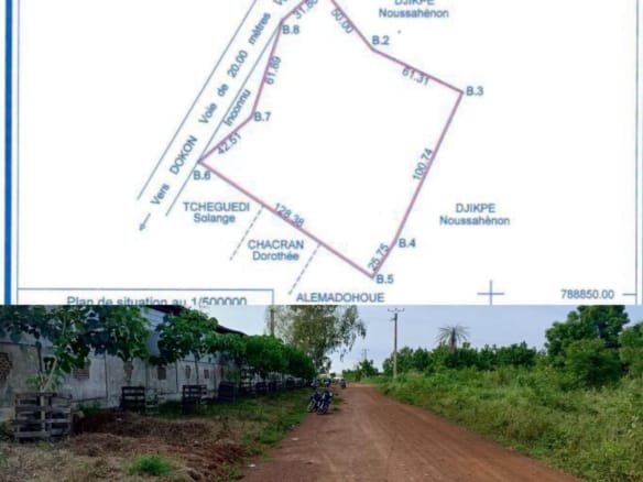 Terrain de 1,45 hectare à Saclo Bohicon
