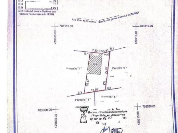 parcelle 324 m2 a vendre fidjrosse adjaha benin immo